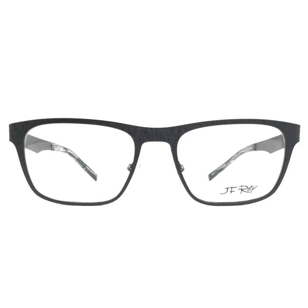 J.F. Rey Eyeglasses Frames JF2599 0000 Matte Black Textured Webbing 53-18-130